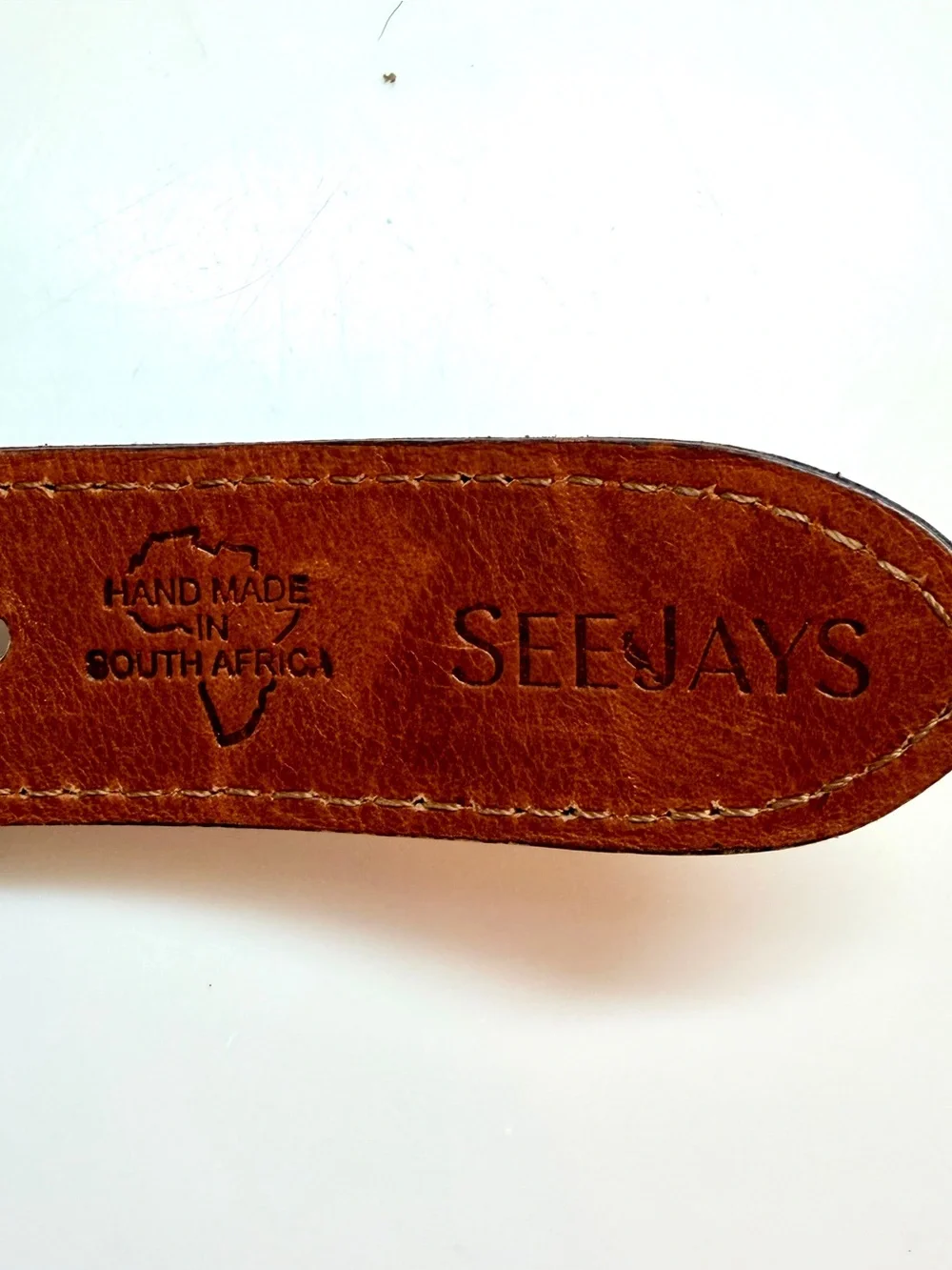 Vintage Prestwick Golf Club Logo Mens Green Belt Seejays SZ 36  Canvas Leather